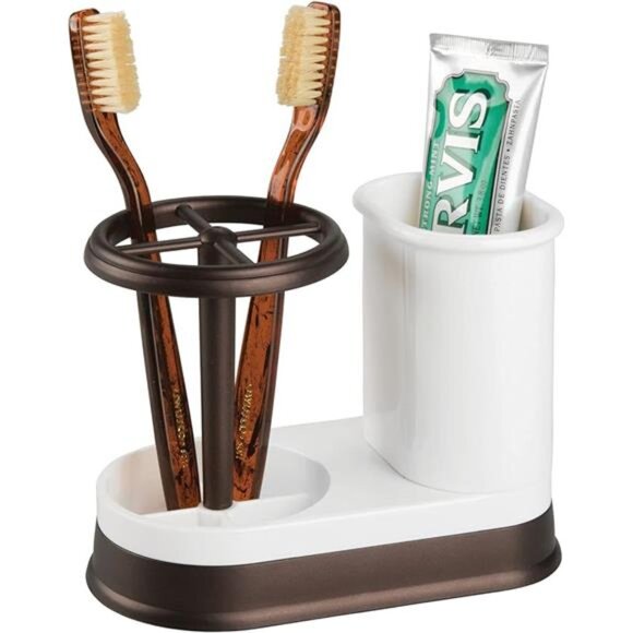 Toothbrush holder bathroom organizer stand for electric toothbrush toothpaste - Picture 8 of 8